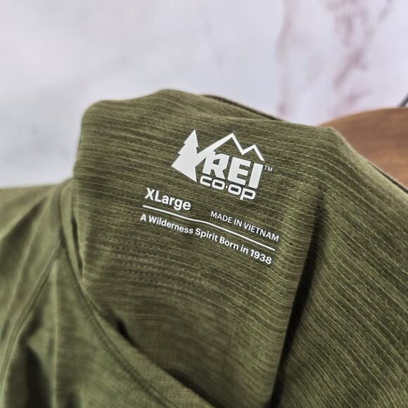 REI Co Op Shirt Womens XL Green Tech Short Sleeve Active Pursuits Hiking Stripe - Picture 3 of 9
